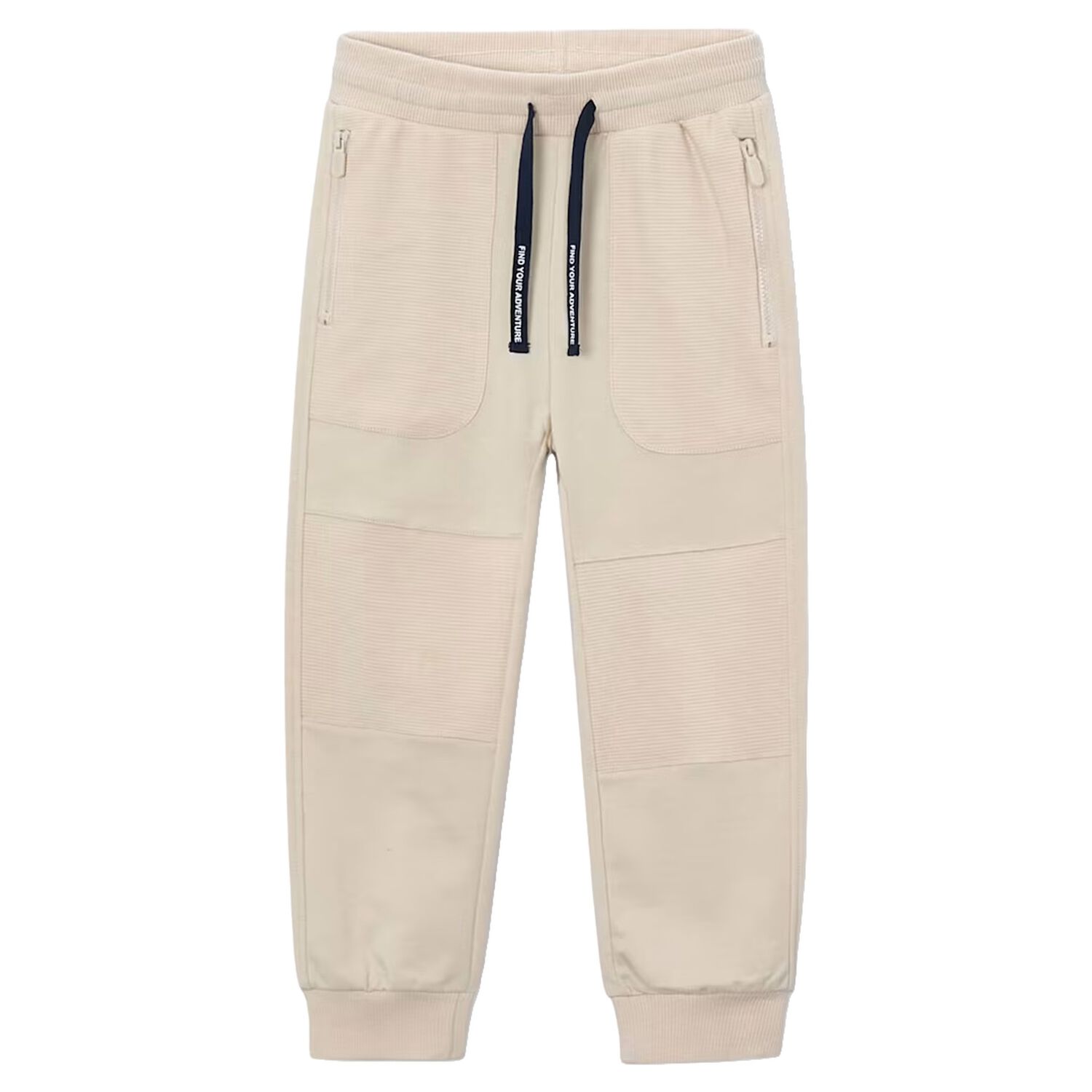 Boys Beige Joggers, 1, hi-res