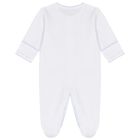 Baby Boys White & Blue Vintage Toy Treasures Babygrow Set, 1, hi-res