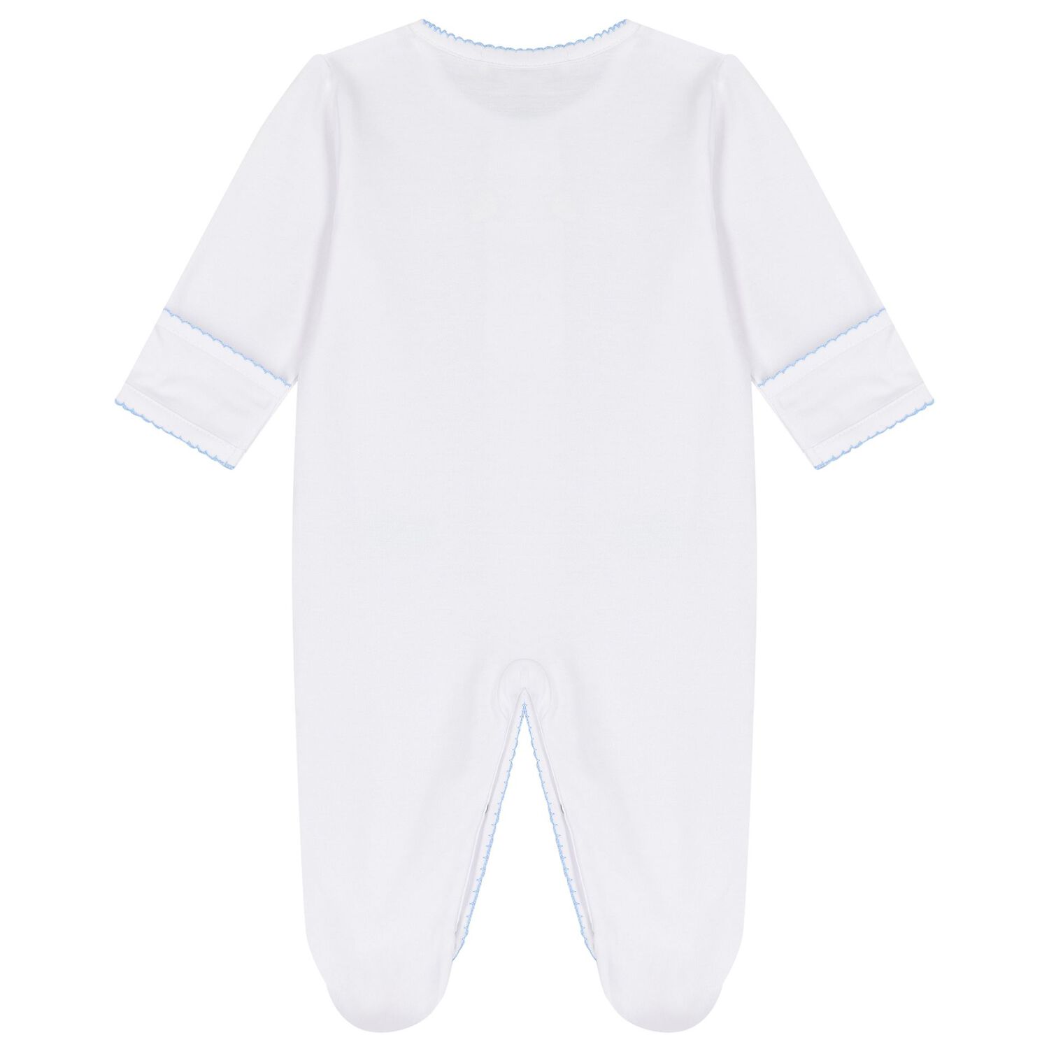 Baby Boys White & Blue Vintage Toy Treasures Babygrow Set, 1, hi-res image number null