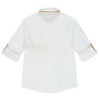 Boys White Logo Shirt, 1, hi-res