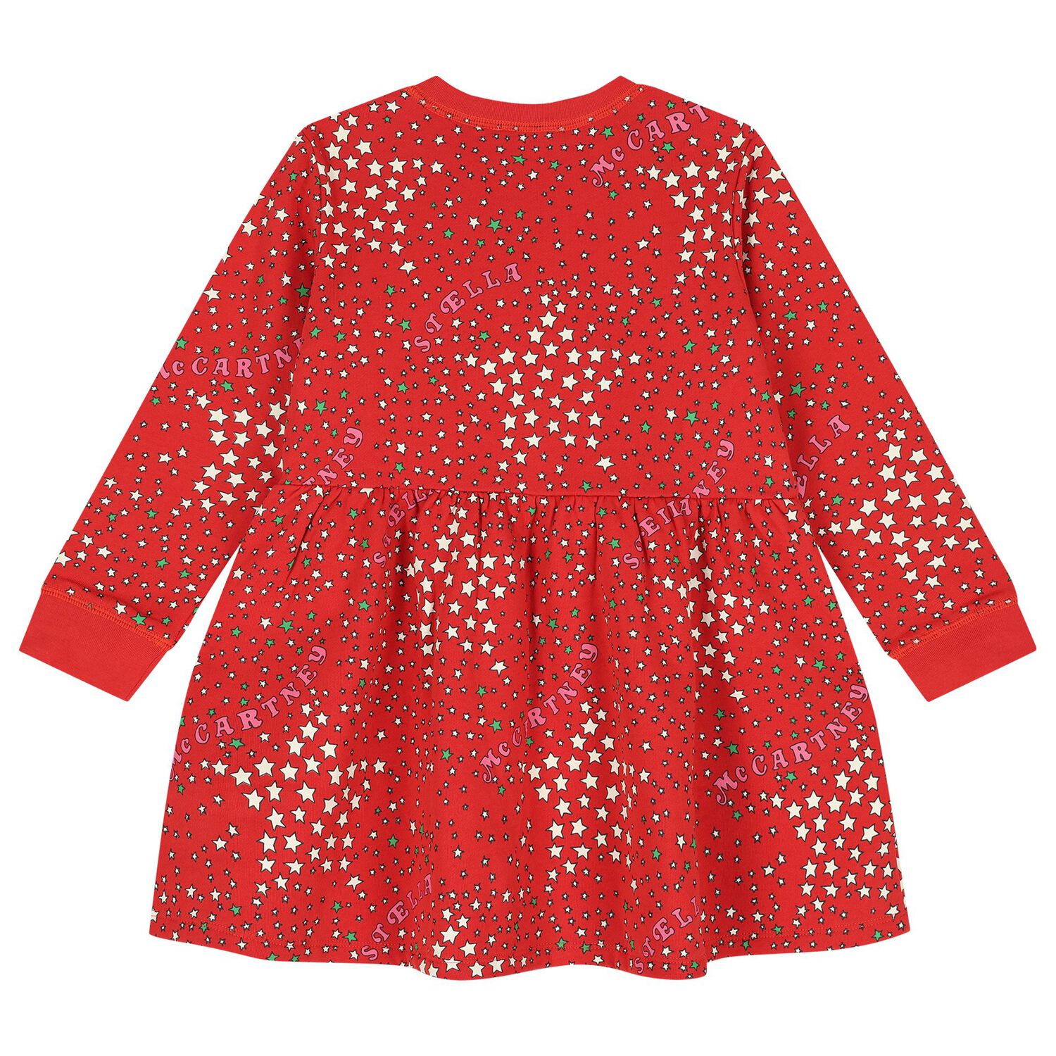 Girls Red Star Dress, 1, hi-res