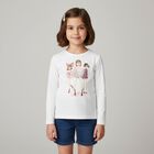 Girls White Dolls Long Sleeve Top, 3, hi-res