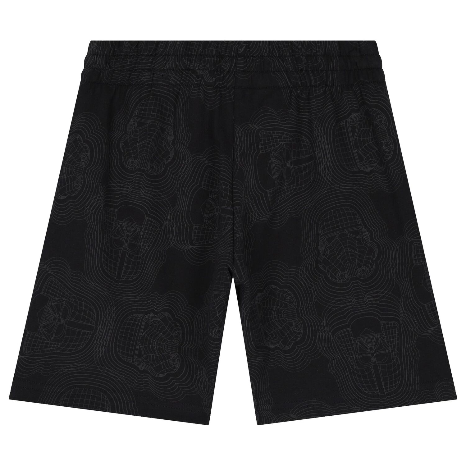Boys Grey & Black Logo Star Wars Shorts Set, 1, hi-res
