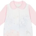 Baby Girls White & Pink Floral Babygrow, 1, hi-res