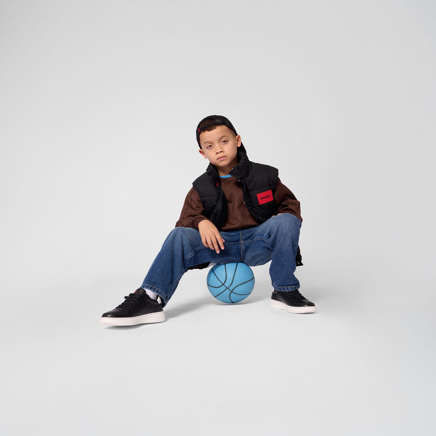 Boys Brown Logo Sweatshirt, 1, hi-res