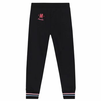 Girls Black Logo Joggers