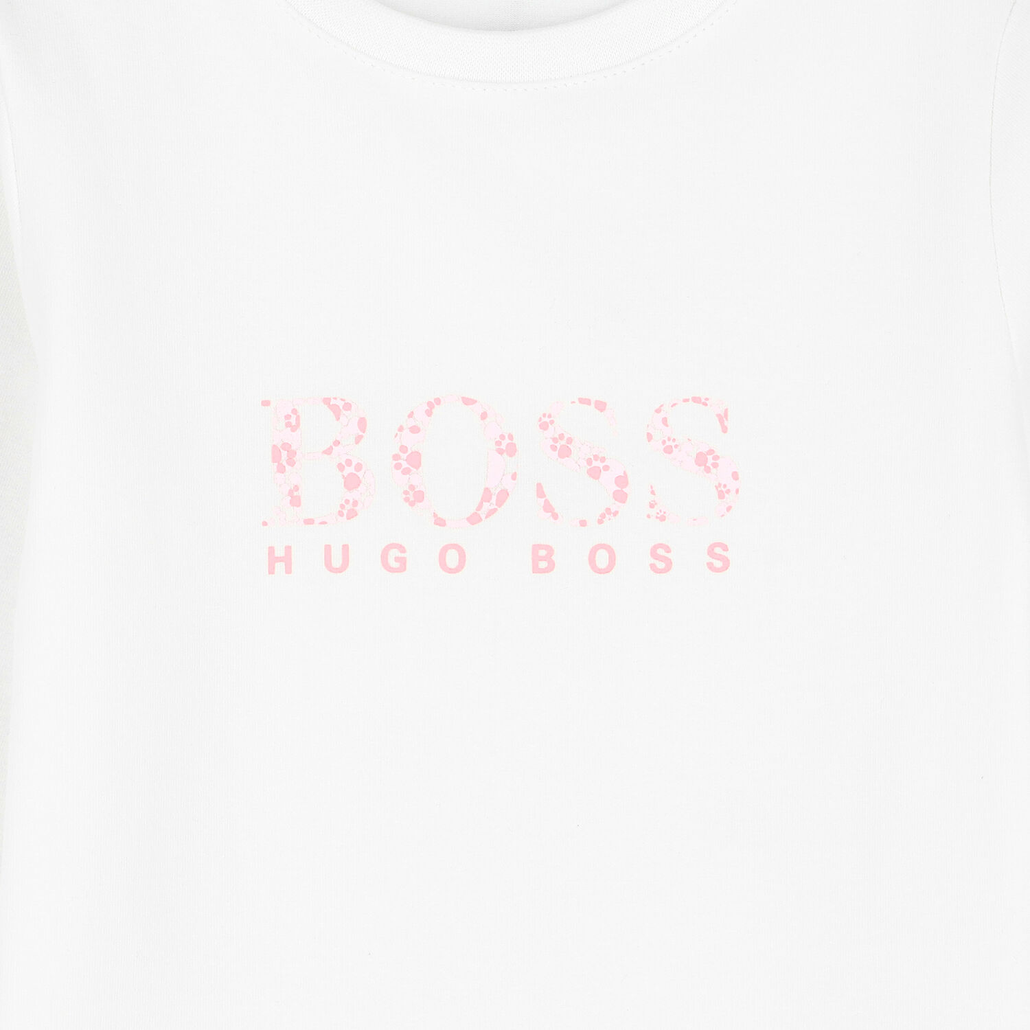 Baby Girls White Logo Long Sleeve Top, 1, hi-res