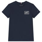 Boys Navy Blue Logo T-Shirt, 1, hi-res