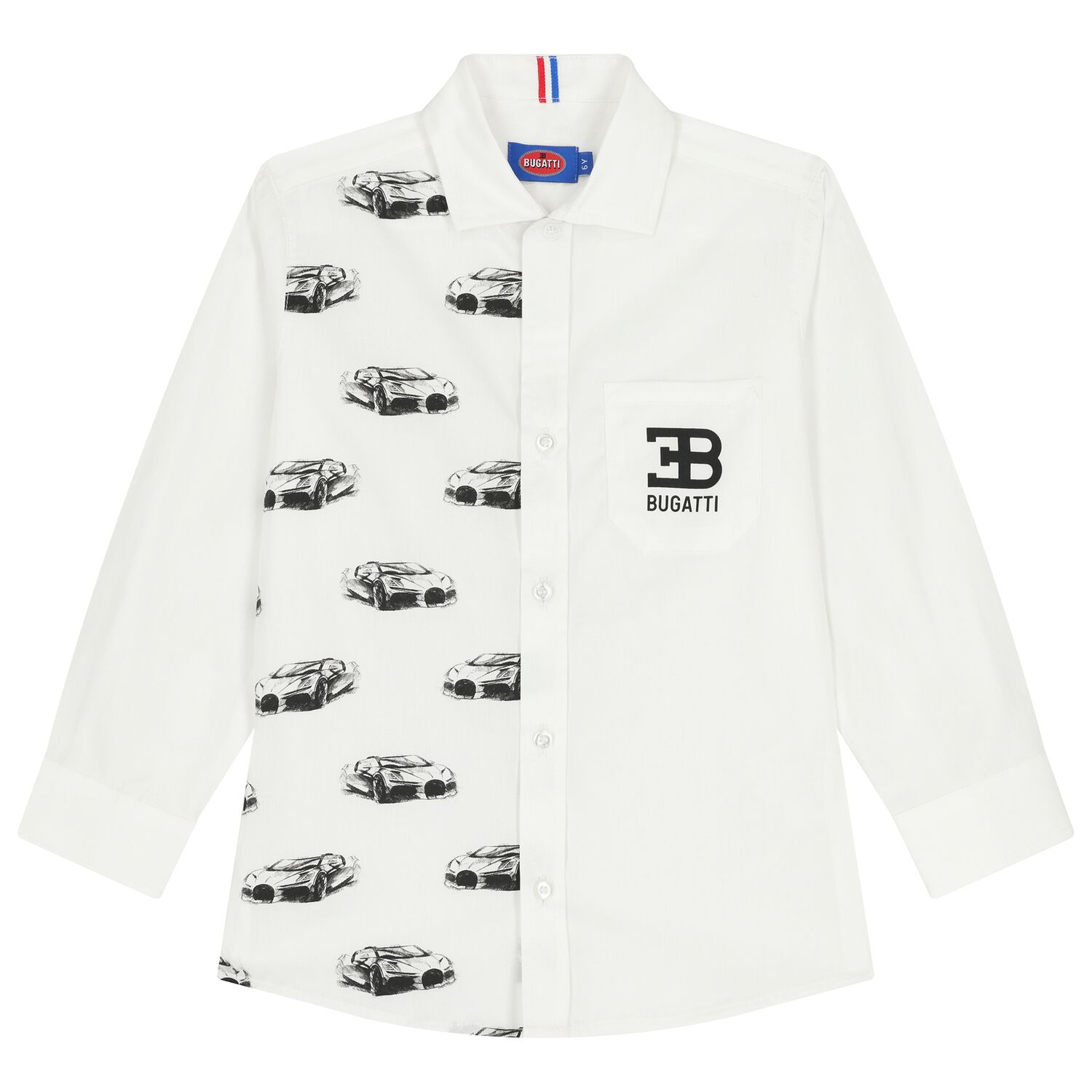 Boys White Logo Shirt, 1, hi-res