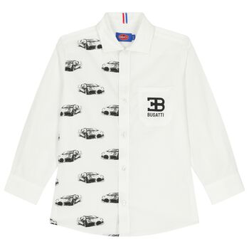 Boys White Logo Shirt