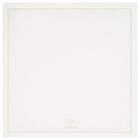 White & Beige Embroidered Logo Blanket, 1, hi-res