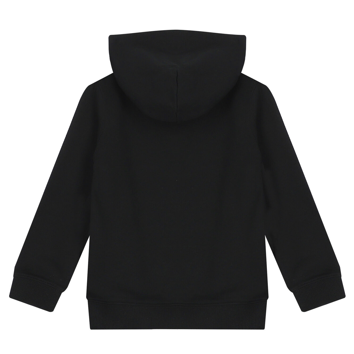 Girls Black Logo Hooded Top, 1, hi-res