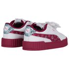 Younger Girls White & Burgundy Hello Kitty Trainers, 1, hi-res