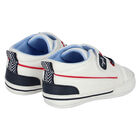 Baby Boys White Logo Pre Walker Shoes, 1, hi-res