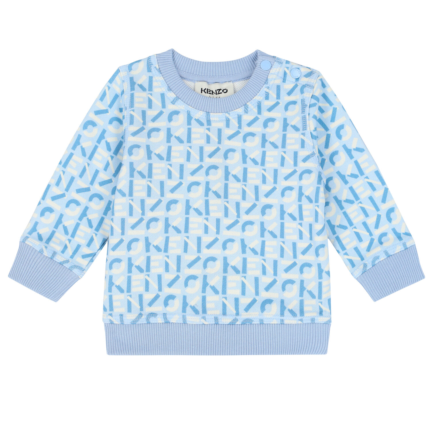 Younger Boys Blue Logo Sweatshirt, 1, hi-res