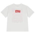 Girls White Logo T-Shirt, 1, hi-res