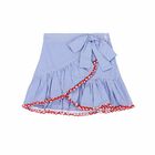 Girls Blue Striped Skirt, 1, hi-res