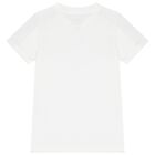 Boys White Logo T-Shirt, 2, hi-res