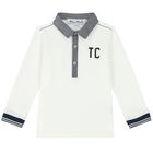 Baby Boys Ivory Logo Polo Shirt, 1, hi-res