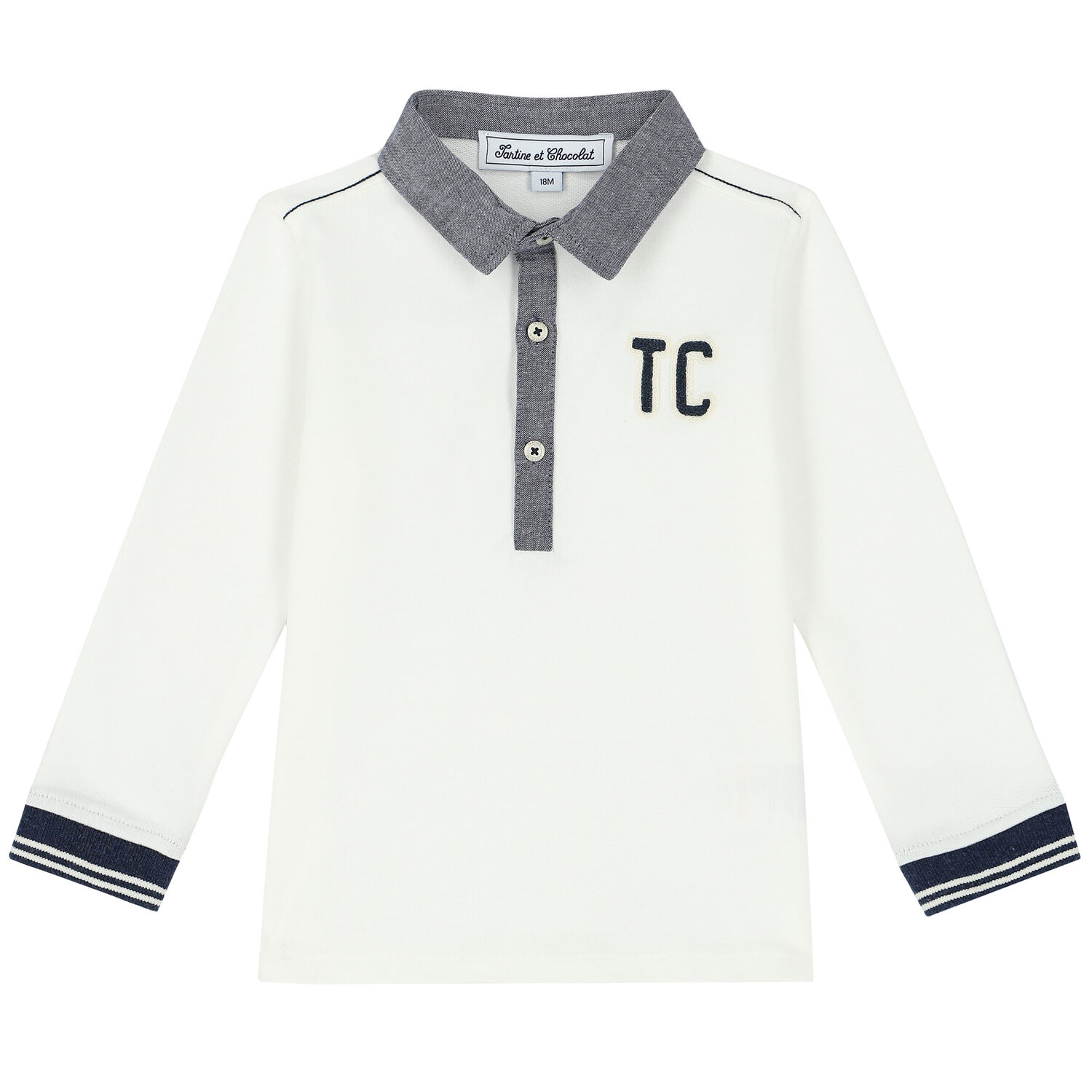 Baby Boys Ivory Logo Polo Shirt, 1, hi-res