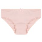 Girls Pink & White Briefs (4 Pack), 1, hi-res