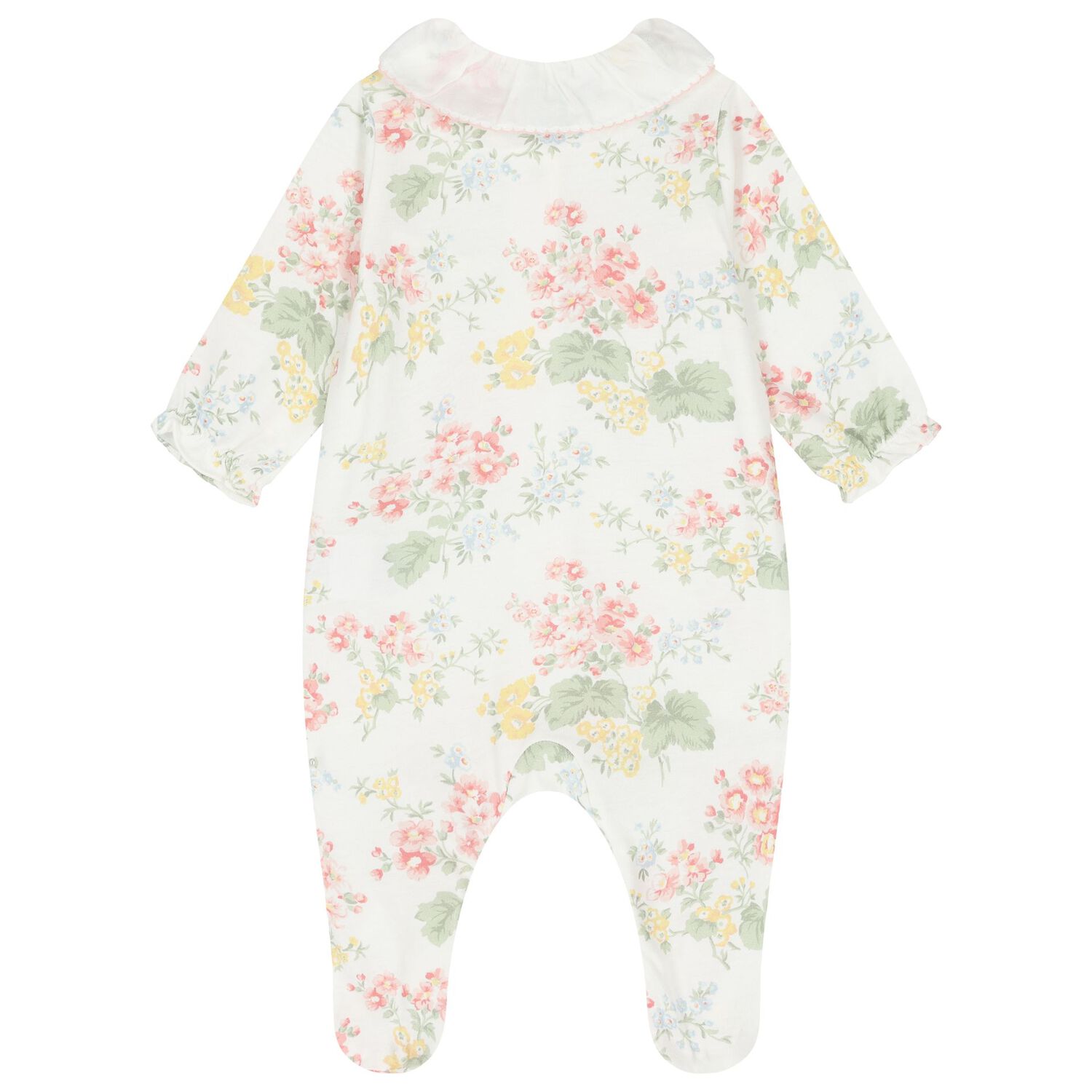 Baby Girls Ivory Floral Babygrow, 2, hi-res
