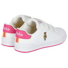 Girls White Logo Trainers, 1, hi-res