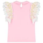 Girls Pink & White Heart Skirt Set, 1, hi-res