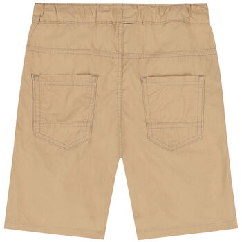 Boys Beige Logo Chino Shorts
