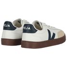 White & Beige Leather Trainers, 1, hi-res