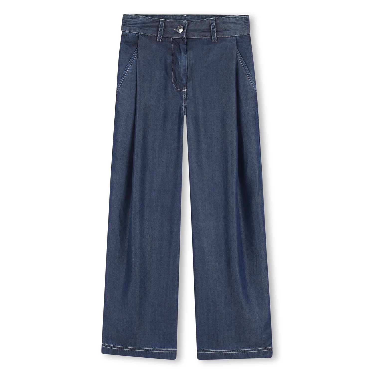 Girls Blue Logo Trousers, 1, hi-res