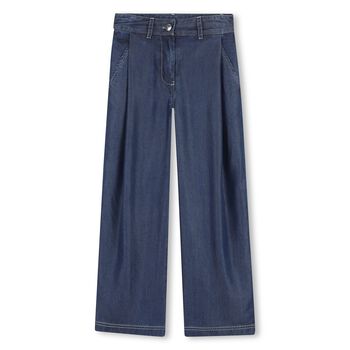 Girls Blue Logo Trousers