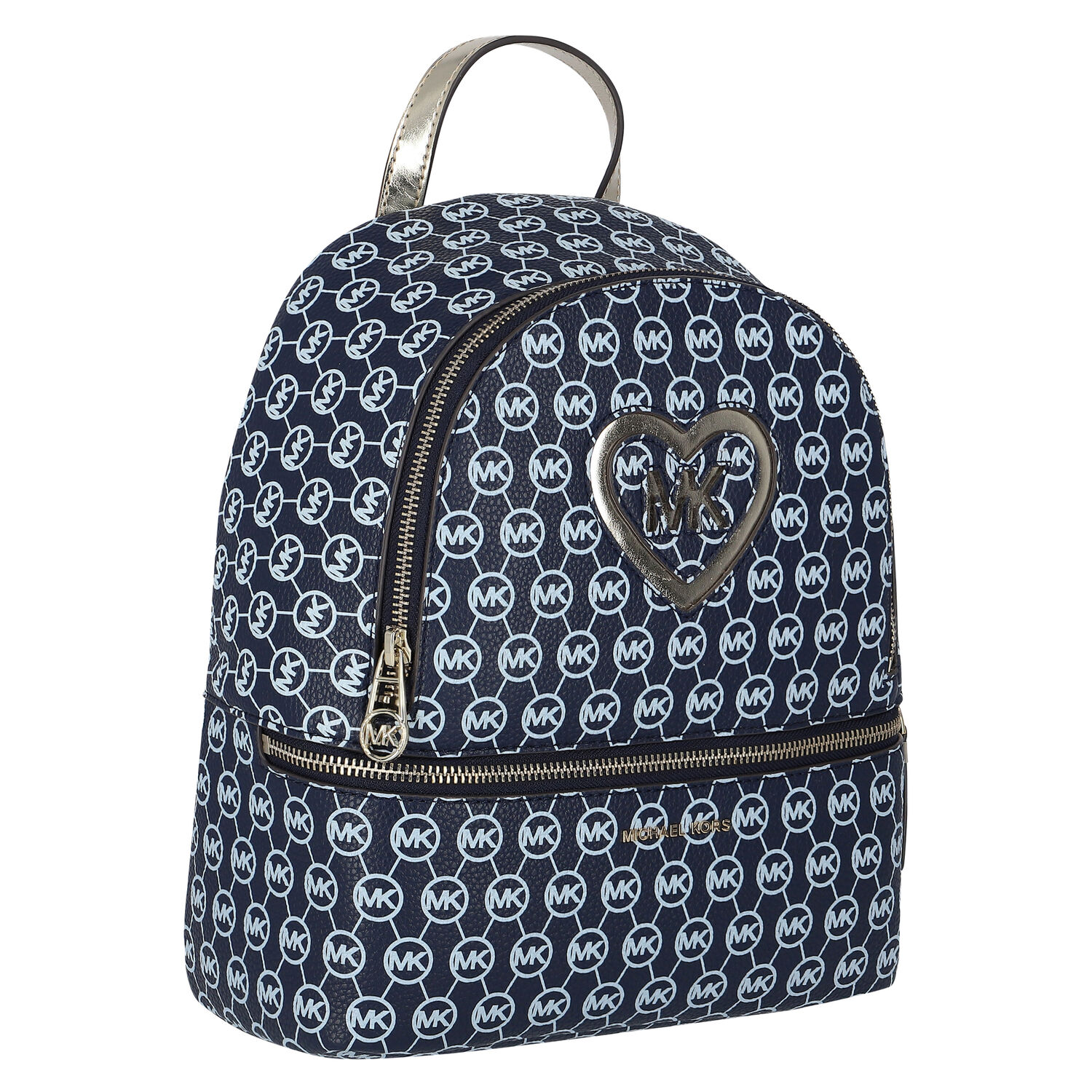 Girls Navy Logo Backpack, 1, hi-res