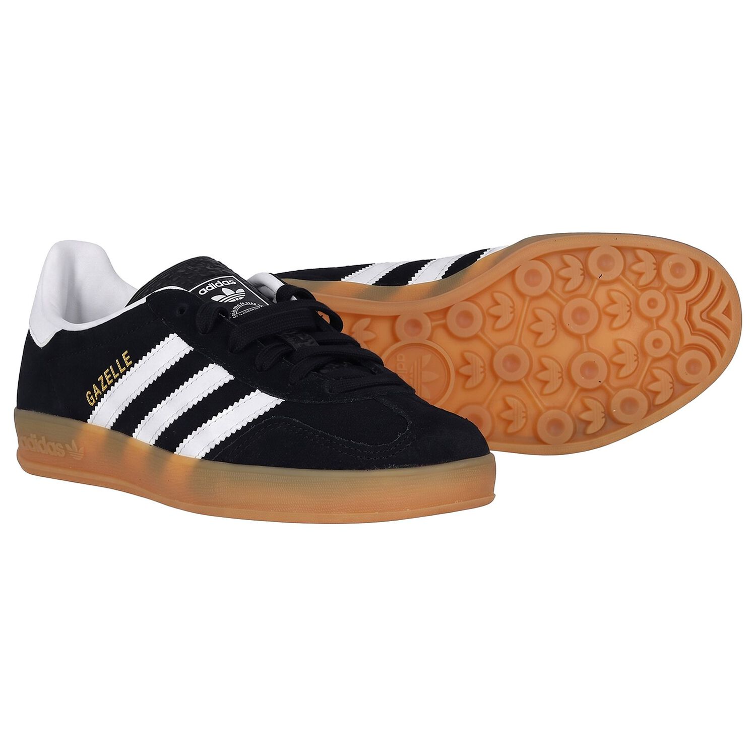 Black & White Logo Gazelle Indoor Trainers, 1, hi-res