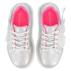 Girls Iridescent Silver Butterfly Wings Trainers, 1, hi-res