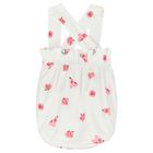 Baby Girls White & Pink Rose Bodysuit, 1, hi-res