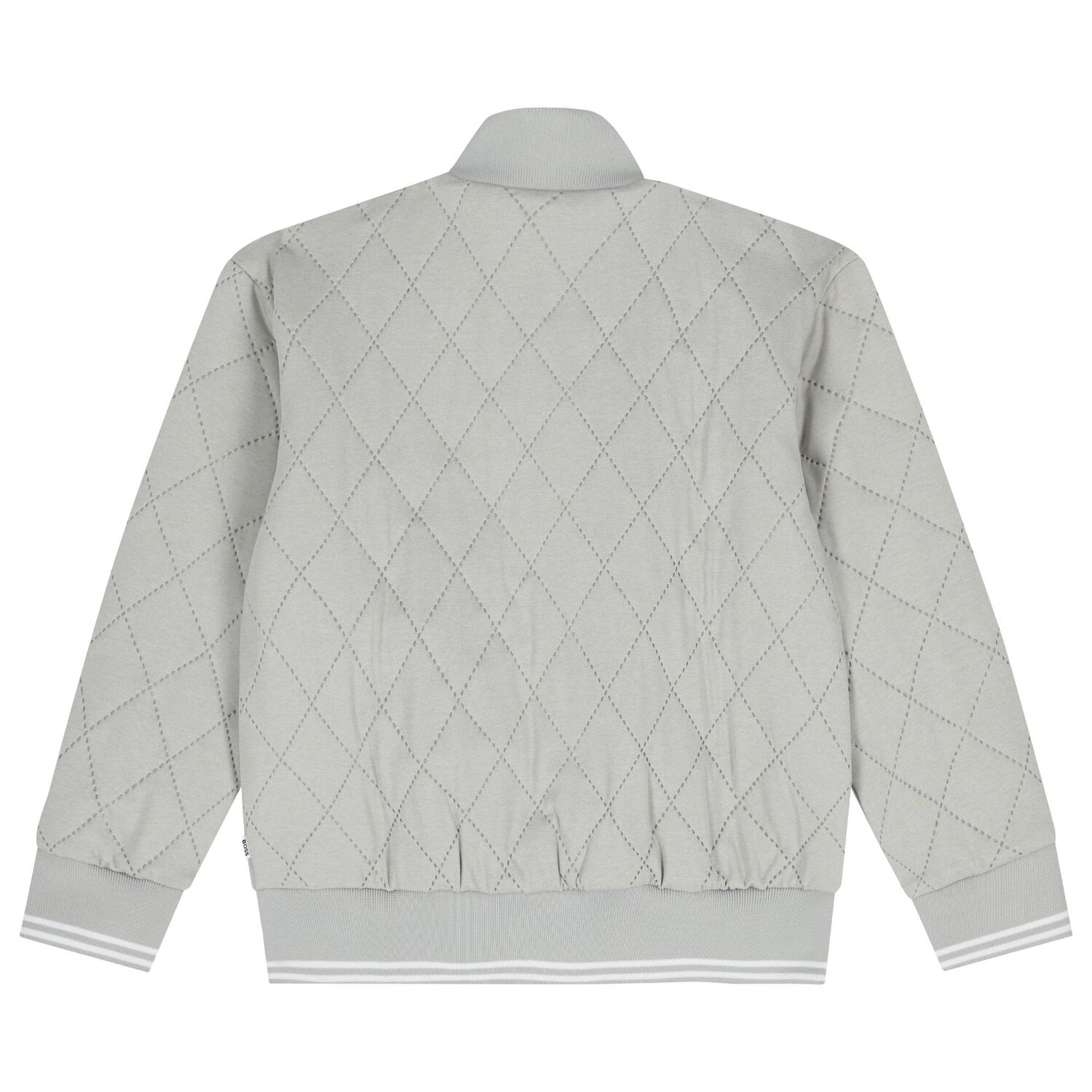 Boys Grey Logo Zip Up Top, 1, hi-res