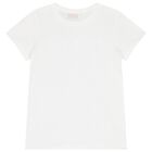 Girls White Pesci Logo T-Shirt, 1, hi-res