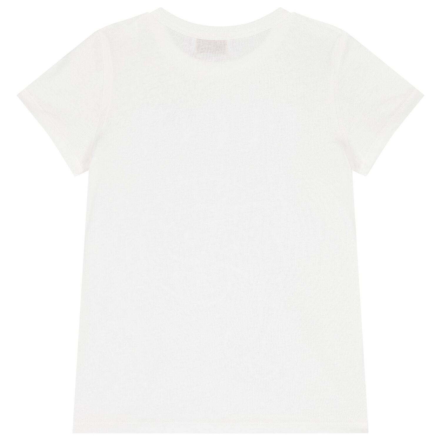 Girls White Pesci Logo T-Shirt, 1, hi-res