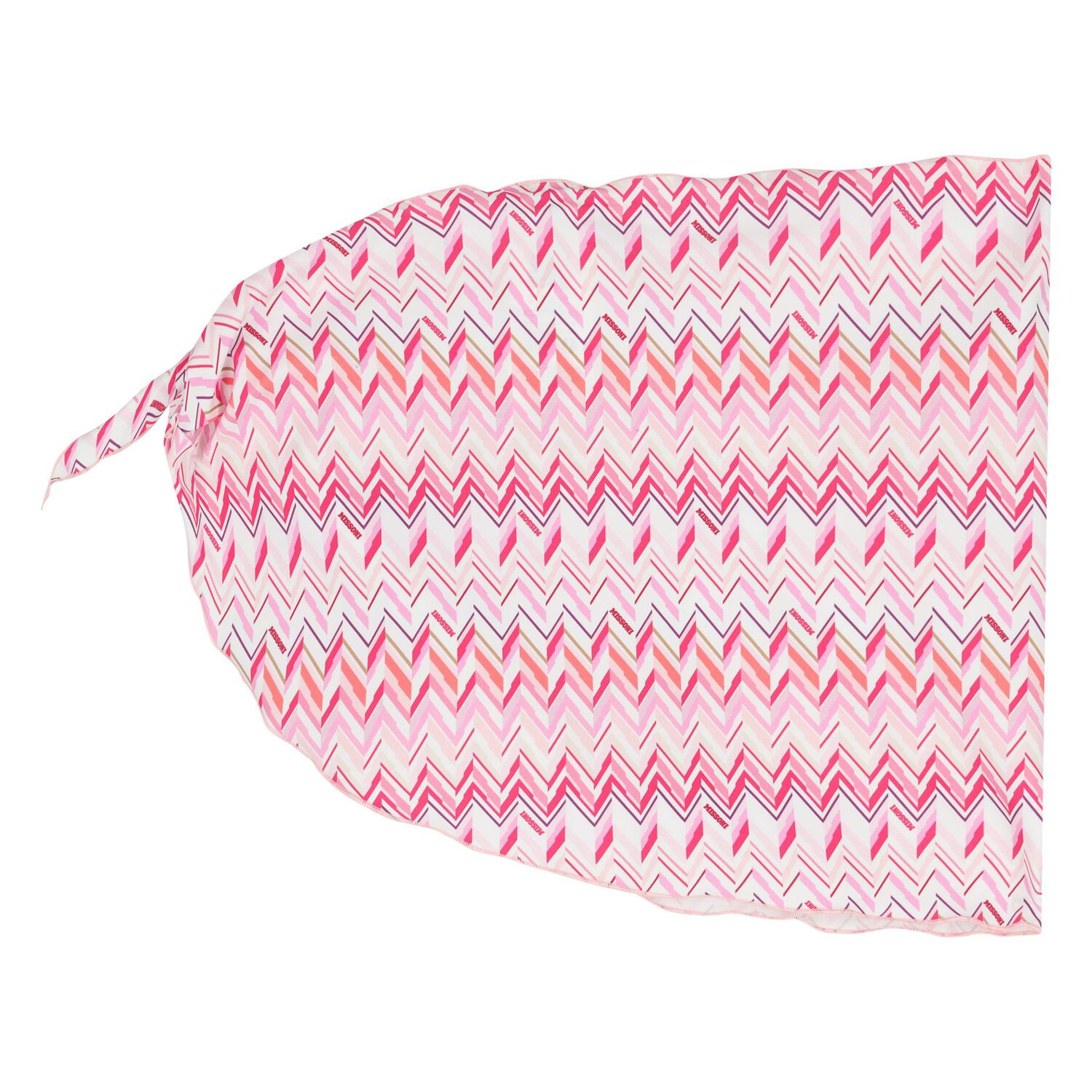 Girls Multi-Coloured Zigzag Beach Skirt, 1, hi-res