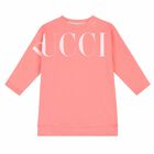 Girls Pink Logo Dress, 1, hi-res