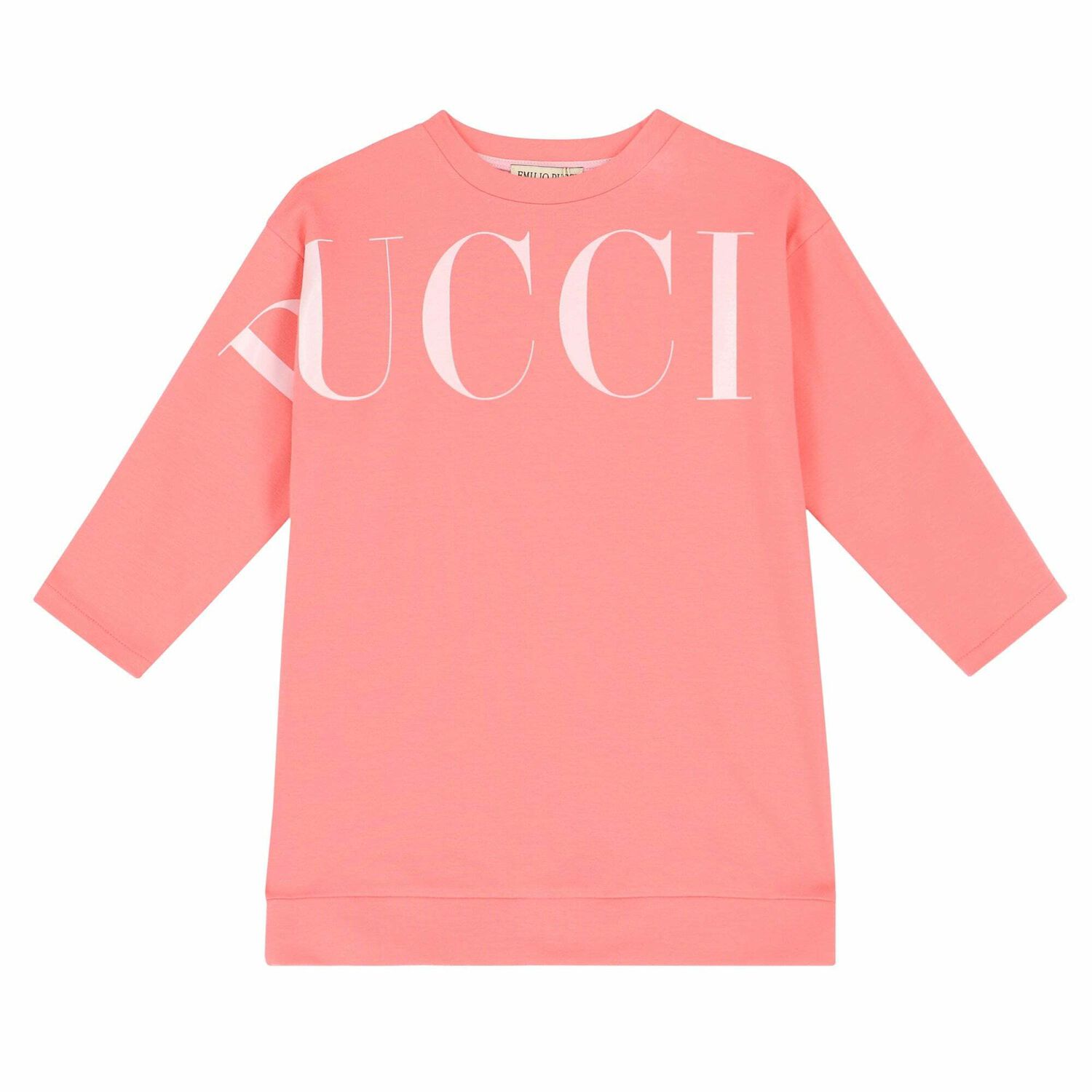 Girls Pink Logo Dress, 1, hi-res image number null