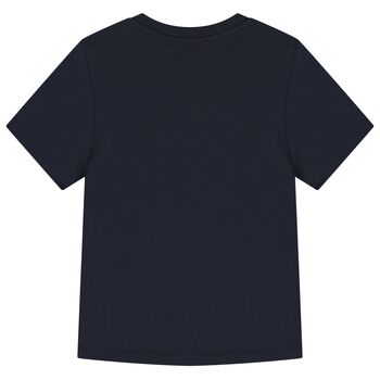 Boys Navy Blue Logo T-Shirt