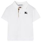 Baby Boys White EKD Logo Polo Shirt, 1, hi-res