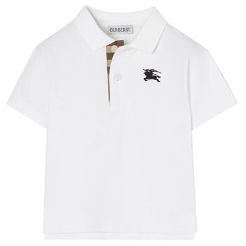 Baby Boys White EKD Logo Polo Shirt
