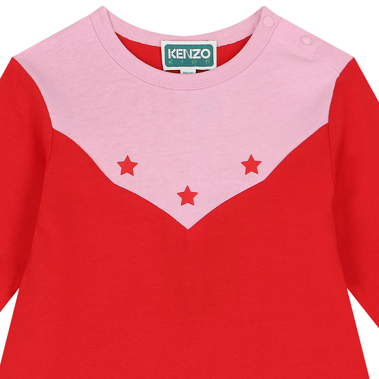 Younger Girls Pink & Red Varsity Logo Dress, 1, hi-res