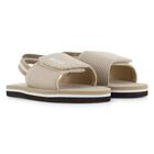 Boys Beige & Black Logo Sandals, 1, hi-res