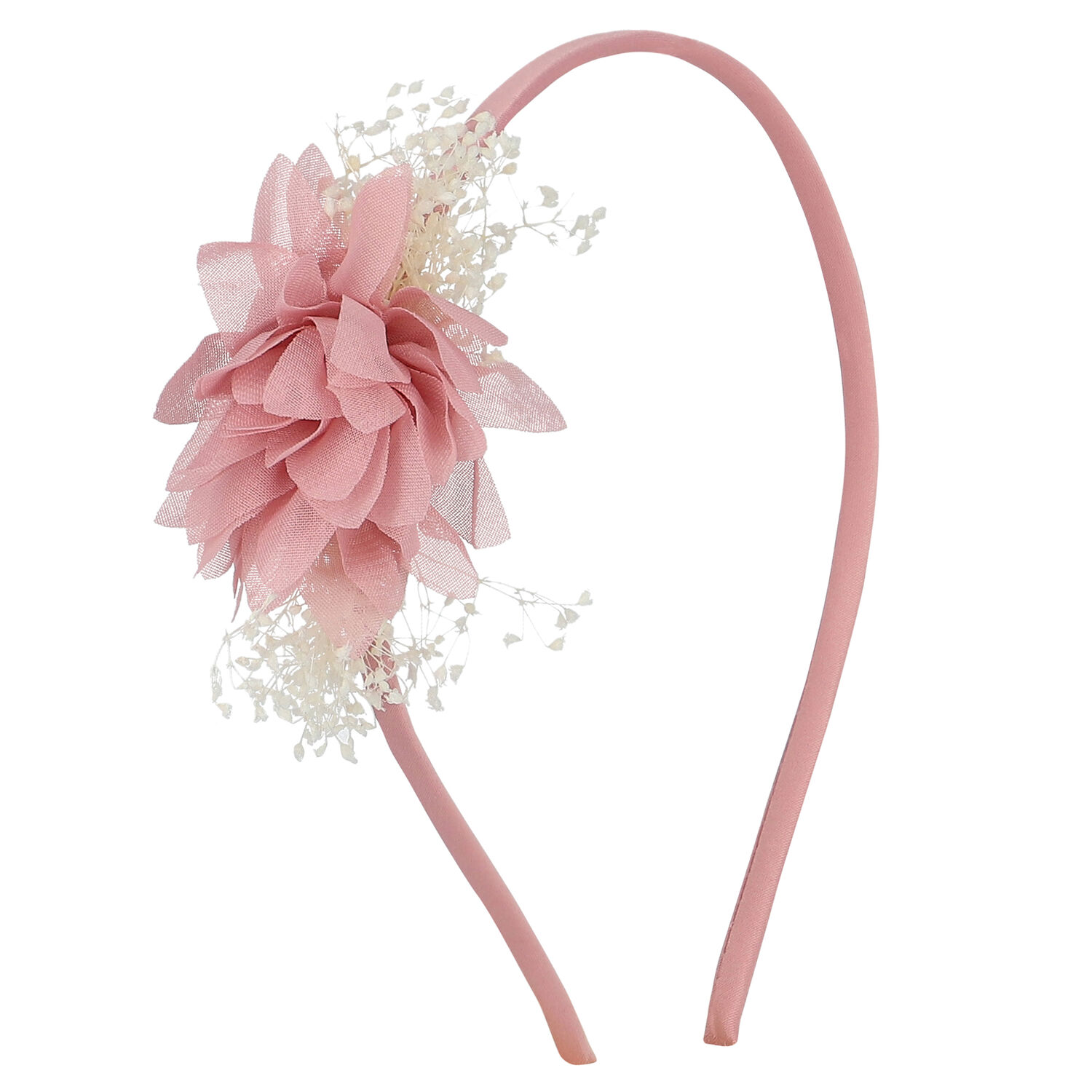 Girls Pink Flower Headband, 1, hi-res image number null