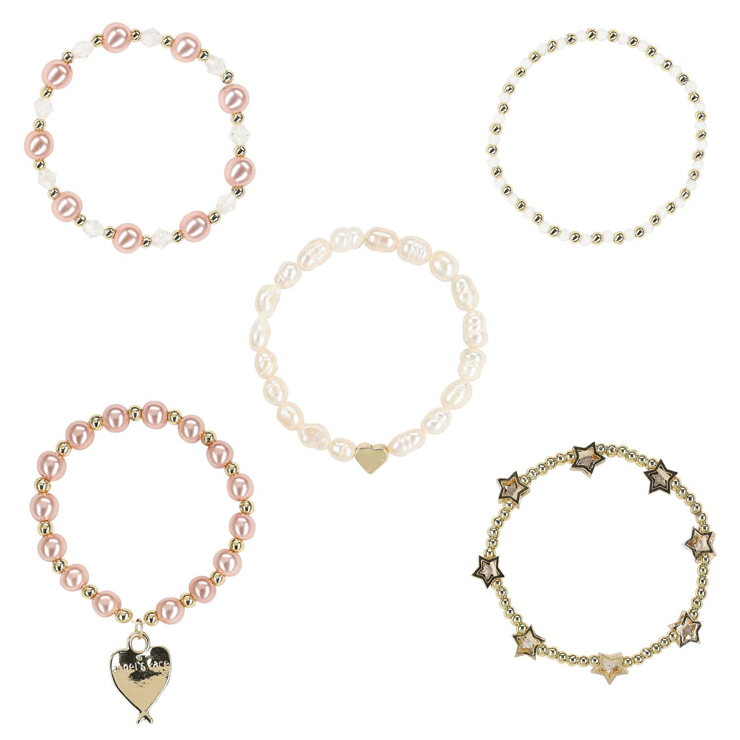 Girls Pink Bracelets, 9, hi-res image number null