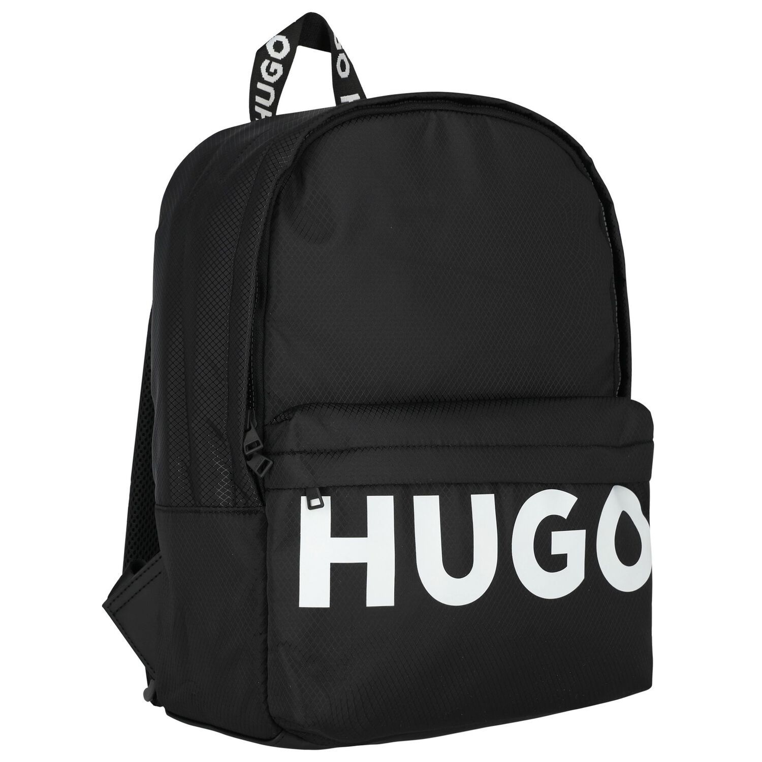 Boys Black Logo Backpack, 1, hi-res